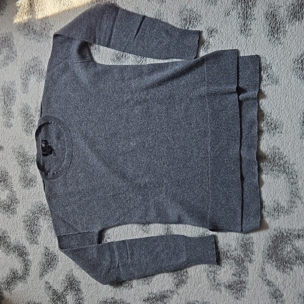 Aqua Grey Cashmere Sweater Sz XS
